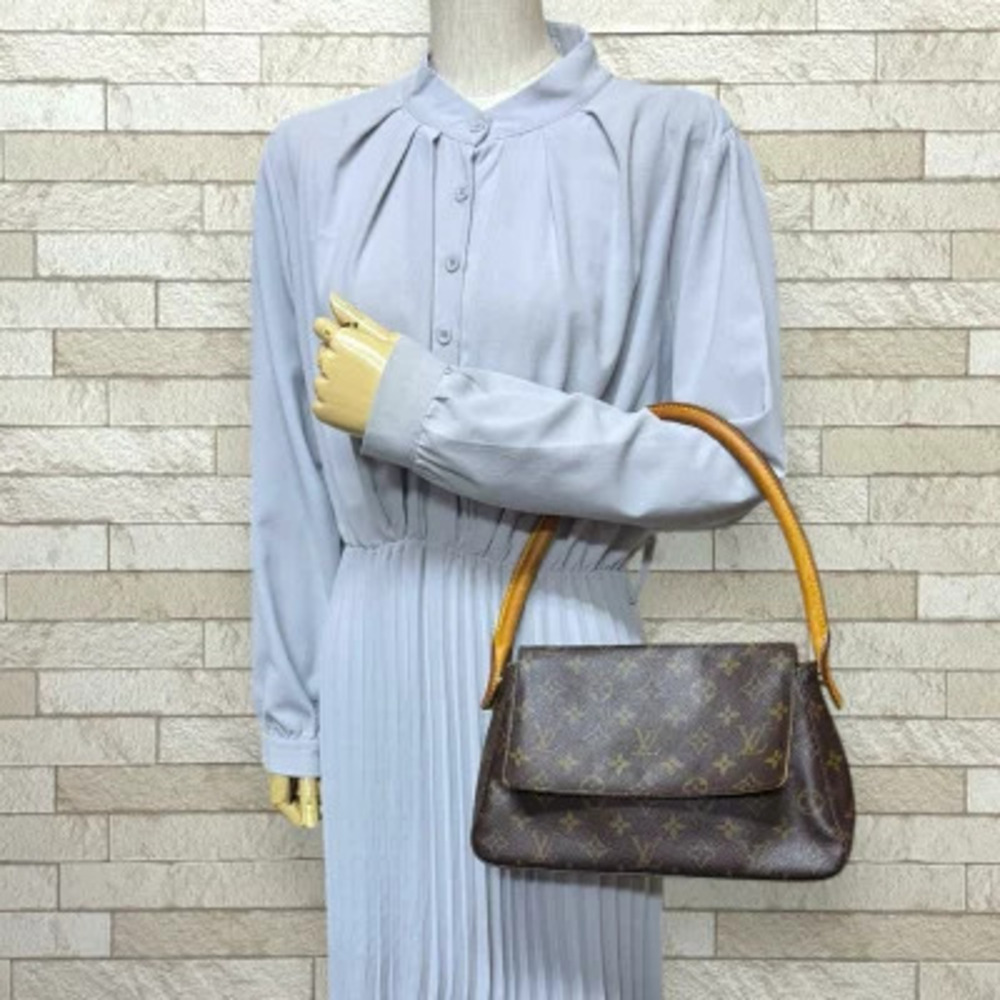 Louis Vuitton Bag Shoulder Looping Brown Canvas Monogram